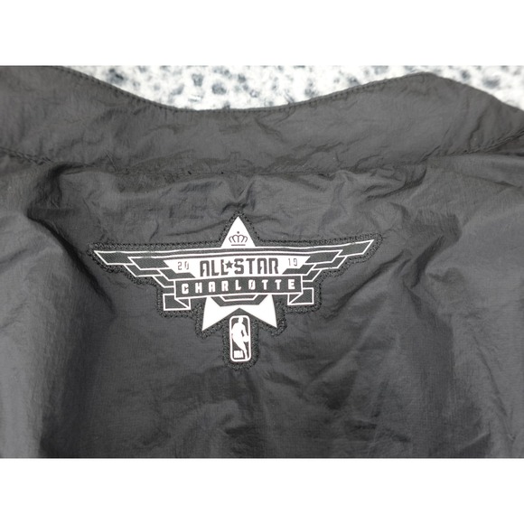 Jordan NBA All-Star Game Track Jacket Mens XXL Tall Black Mesh Sleeve Broken Zip - Picture 14 of 15